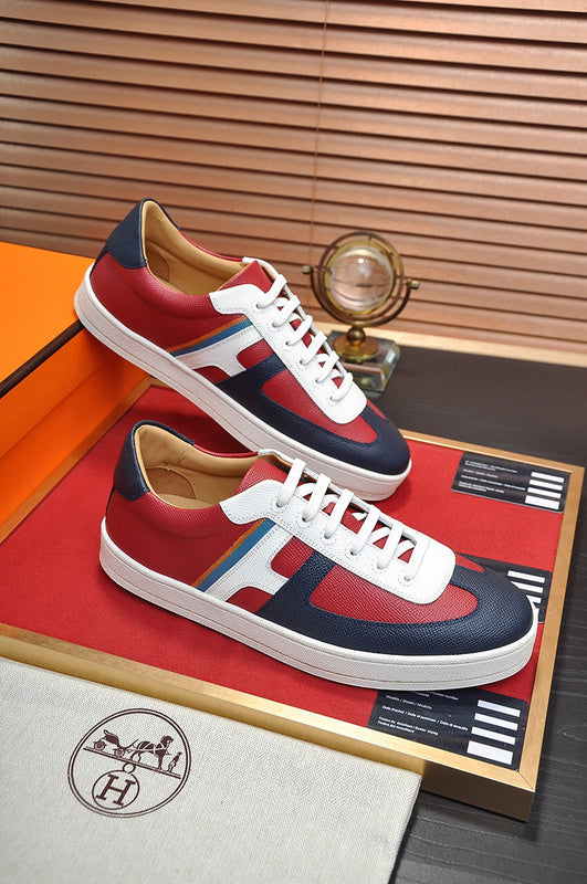 Hermès Beige Slip-On Sneakers - Angled View