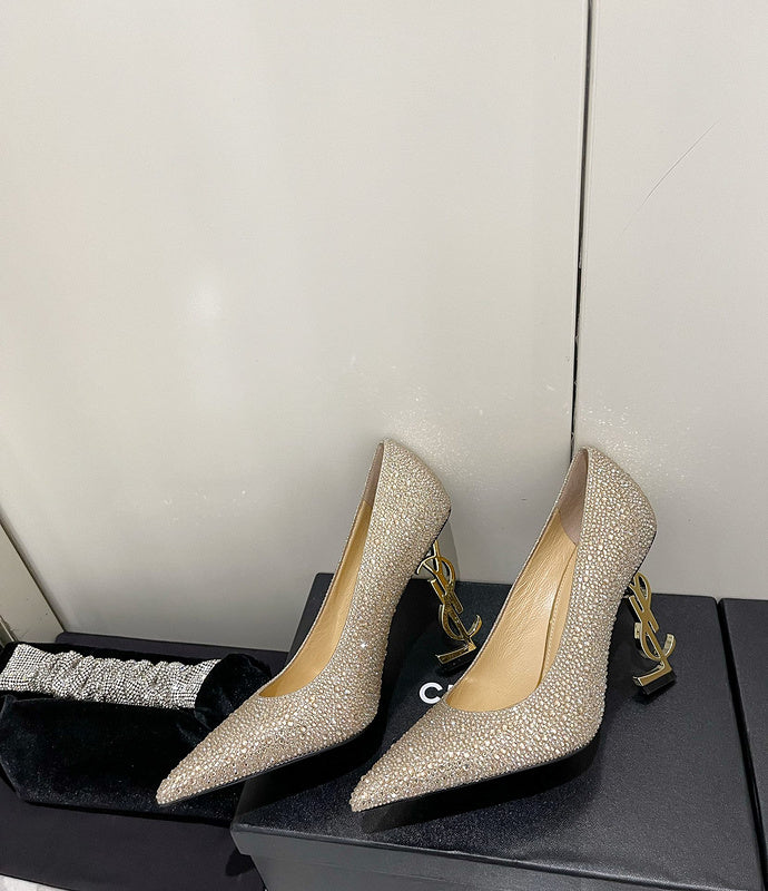 Saint Laurent designer shoes full view
