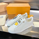 Louis Vuitton luxury shoes detail shot