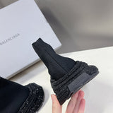 Balenciaga Burgundy Combat Boots - Close-Up Texture View