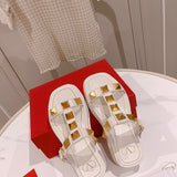 Close-up of Valentino Garavani shoes craftsmanship