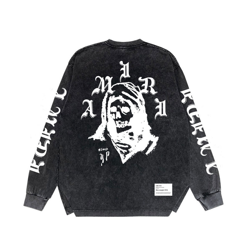 Close-up of Amiri hoodie craftsmanship