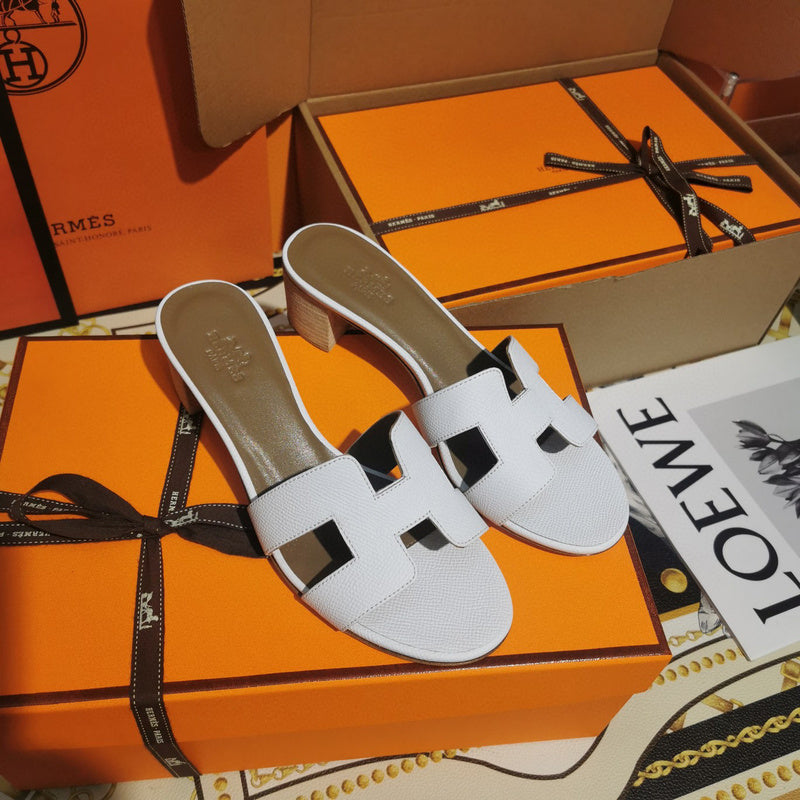 Hermès Burgundy Platform Sandals - Lifestyle Styling Shot