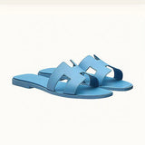 Hermès Nude Slide Sandals - Full Silhouette View