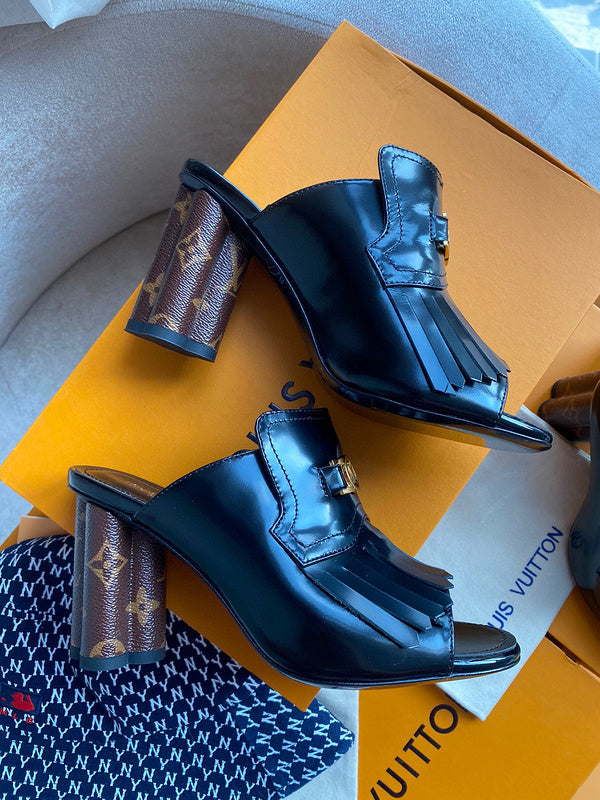Close-up of Louis Vuitton shoes craftsmanship