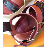 Louis Vuitton Red Slingback Heels - Side Profile View