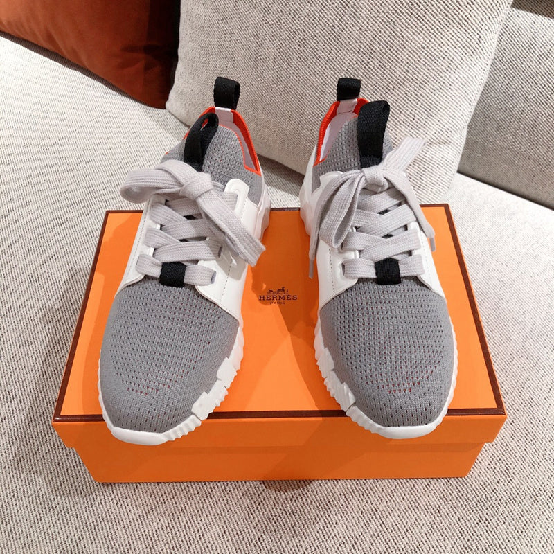 Hermès Nude Slip-On Sneakers - Full Silhouette View