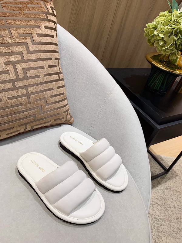 Balenciaga Grey Flat Thong Sandals - Detail Shot of Craftsmanship