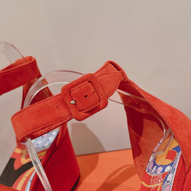 Hermès Chocolate Brown Pointed-Toe Flats - Studio Shot