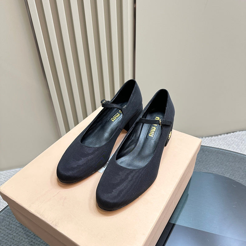 Close-up of Miu Miu shoes craftsmanship