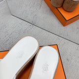 Hermès White Pointed-Toe Stiletto Heels - Full Silhouette View