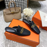 Hermès Beige Pointed-Toe Stiletto Heels - Angled View