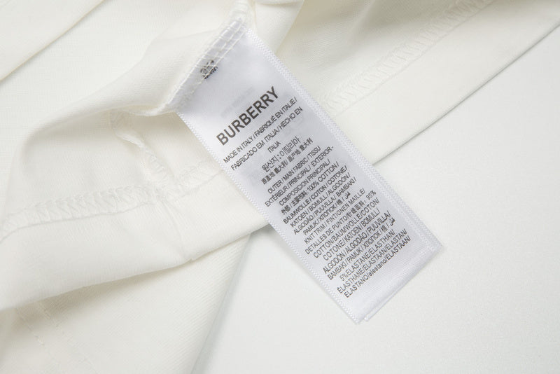 Burberry luxury t-shirt detail shot