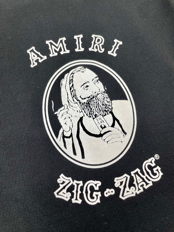 Close-up of Amiri hoodie craftsmanship