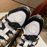 Louis Vuitton Beige Ankle Strap Heels - Heel Detail View