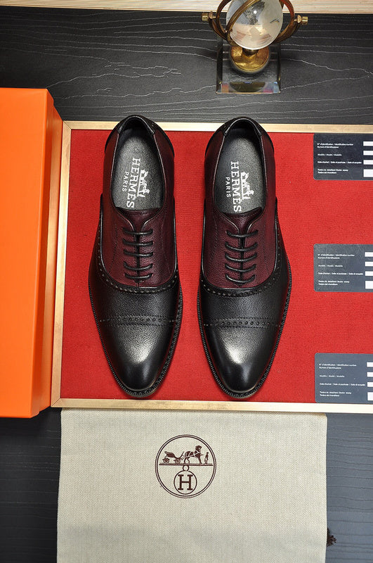 Hermès Red Pointed-Toe Flats - Back View