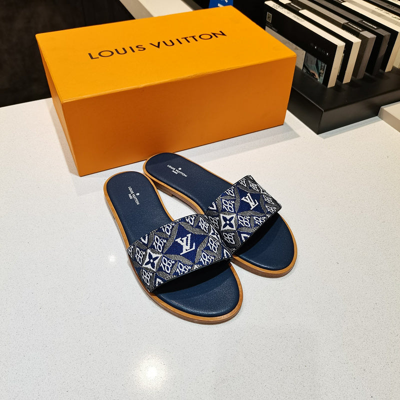 Louis Vuitton shoes Style 235 - close-up of classic monogram styling