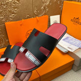 Hermès Chocolate Brown Block Heel Pumps - Heel Detail View