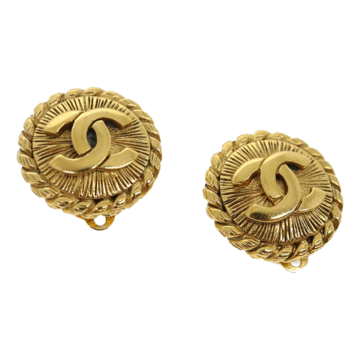 Chanel Jewellery? Chanel COCO Mark Earring metal Gold Auth 30468A Luxury Designer Statement Jewellery