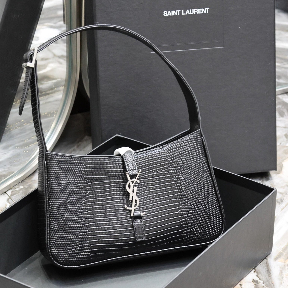 Saint Laurent Bags- Saint Laurent Le 5 A 7 Hobo Bag Premium Designer Shoulder Bag