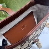 Front view of Gucci Jackie 1961 Crystals Mini Bag premium mini bag