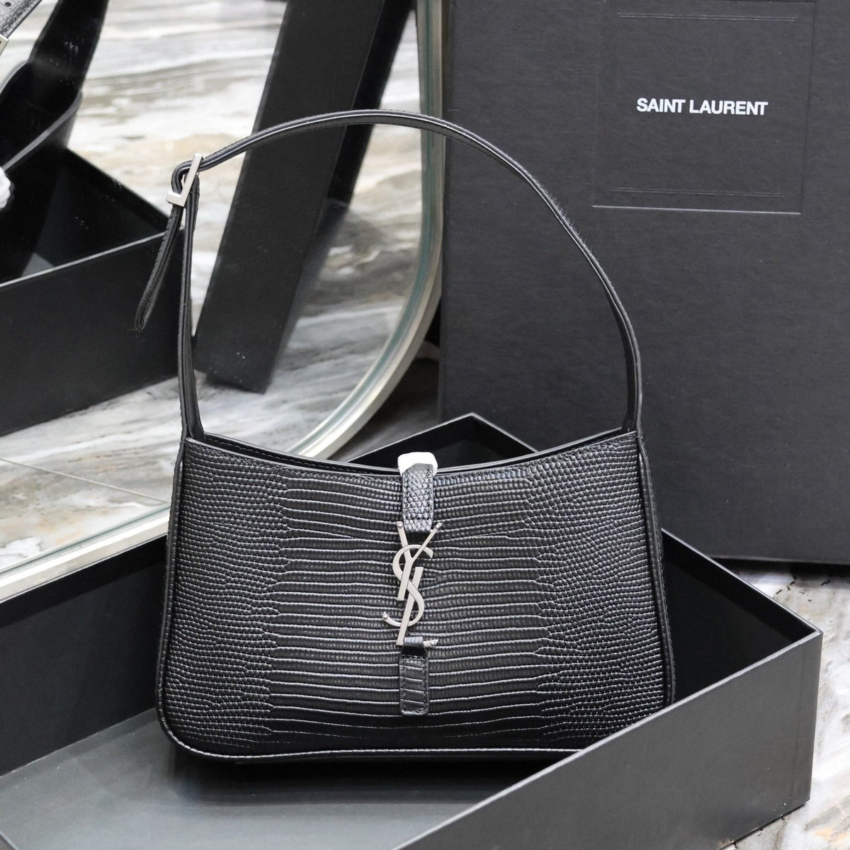 Saint Laurent Bags- Saint Laurent Le 5 A 7 Hobo Bag Premium Designer Shoulder Bag