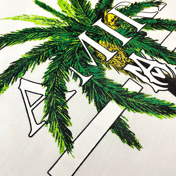 Close-up of Amiri t-shirt craftsmanship