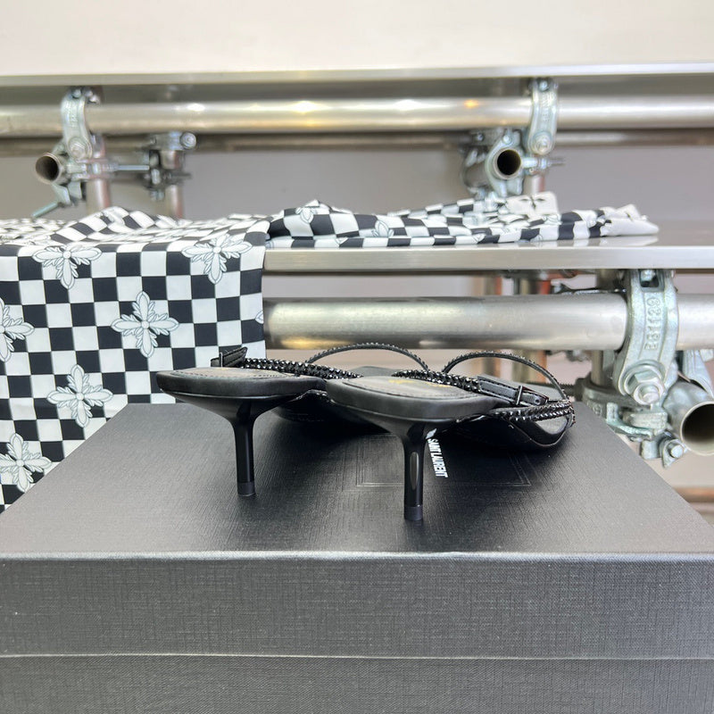 Saint Laurent luxury shoes detail shot