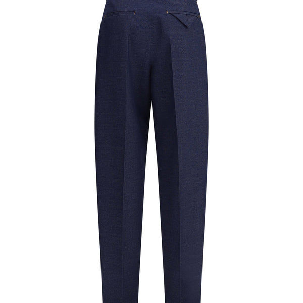 Bottega Veneta premium pants detail and craftsmanship close-up