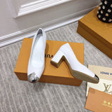 Louis Vuitton shoes Style 249 - close-up of classic monogram styling