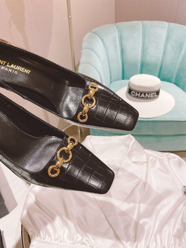 Saint Laurent shoes front view designer style