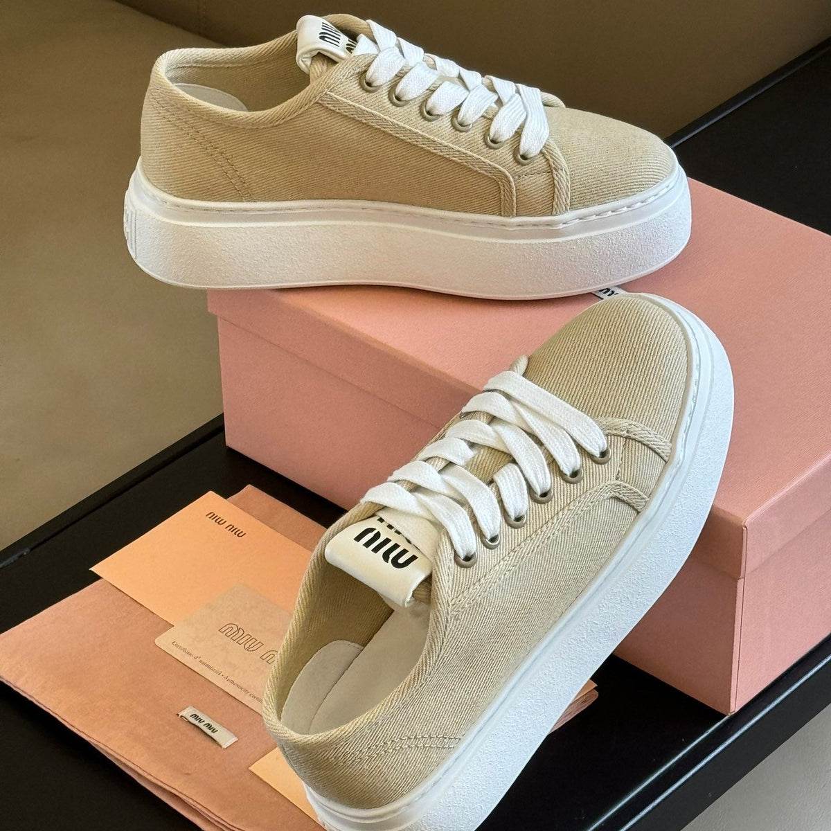 Shoes- Miu M Trainers Comfortable Everyday Designer Shoes