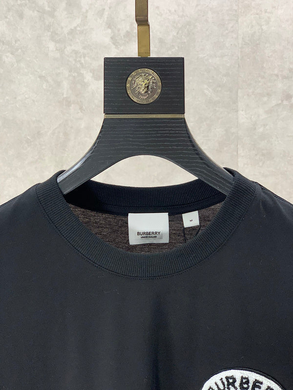 Close-up of Burberry t-shirt craftsmanship