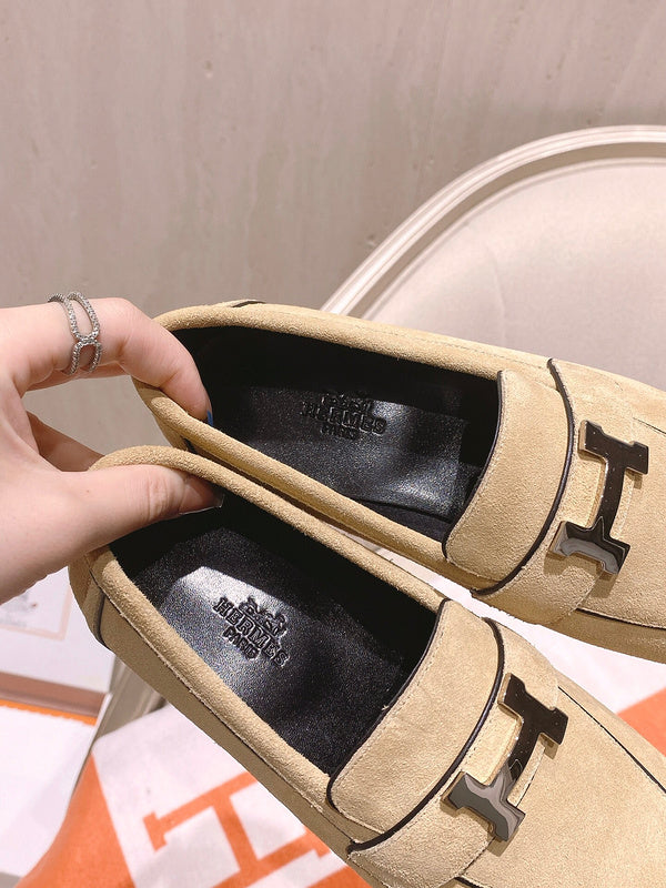 Hermes shoes Style 261 - styled lifestyle view (alternate angle)