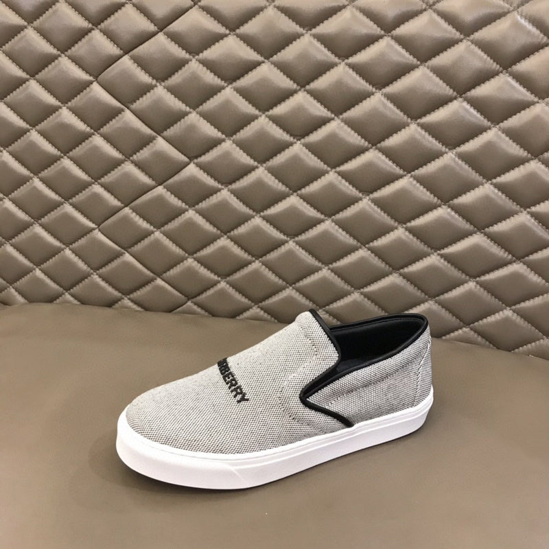 Burberry Grey Loafer Flats - Heel Detail View