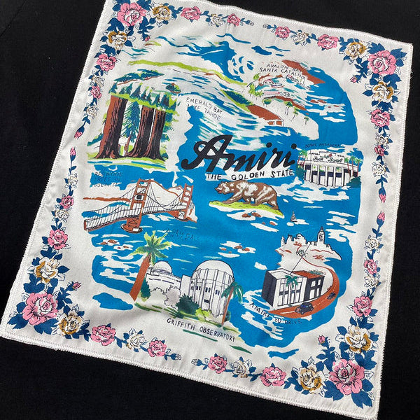 Close-up of Amiri t-shirt craftsmanship