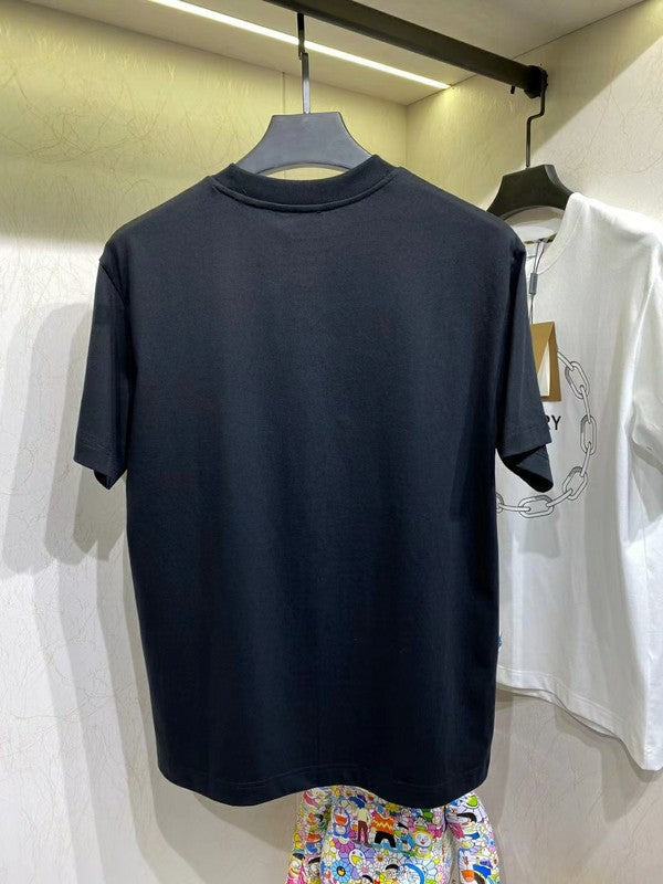 Close-up of Burberry t-shirt craftsmanship
