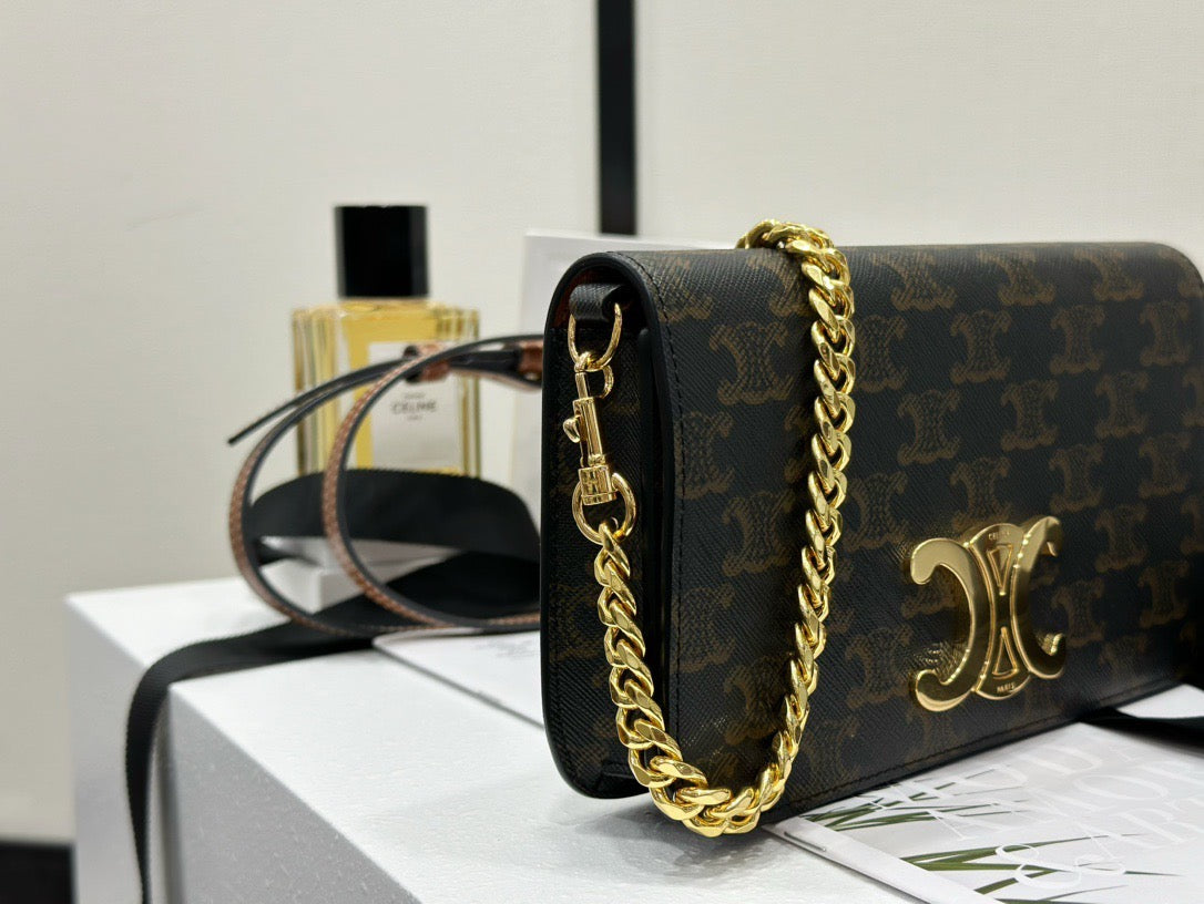 Bags- Cel Multipochette In Triomphe Canvas Bag Luxury Designer Leather Handbag
