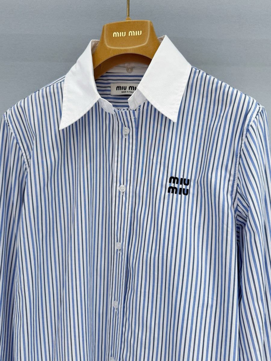 Tops- Miu M Shirt Elegant Everyday Designer Top
