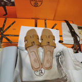 Hermès White Ankle Strap Sandals - Detail Shot of Craftsmanship