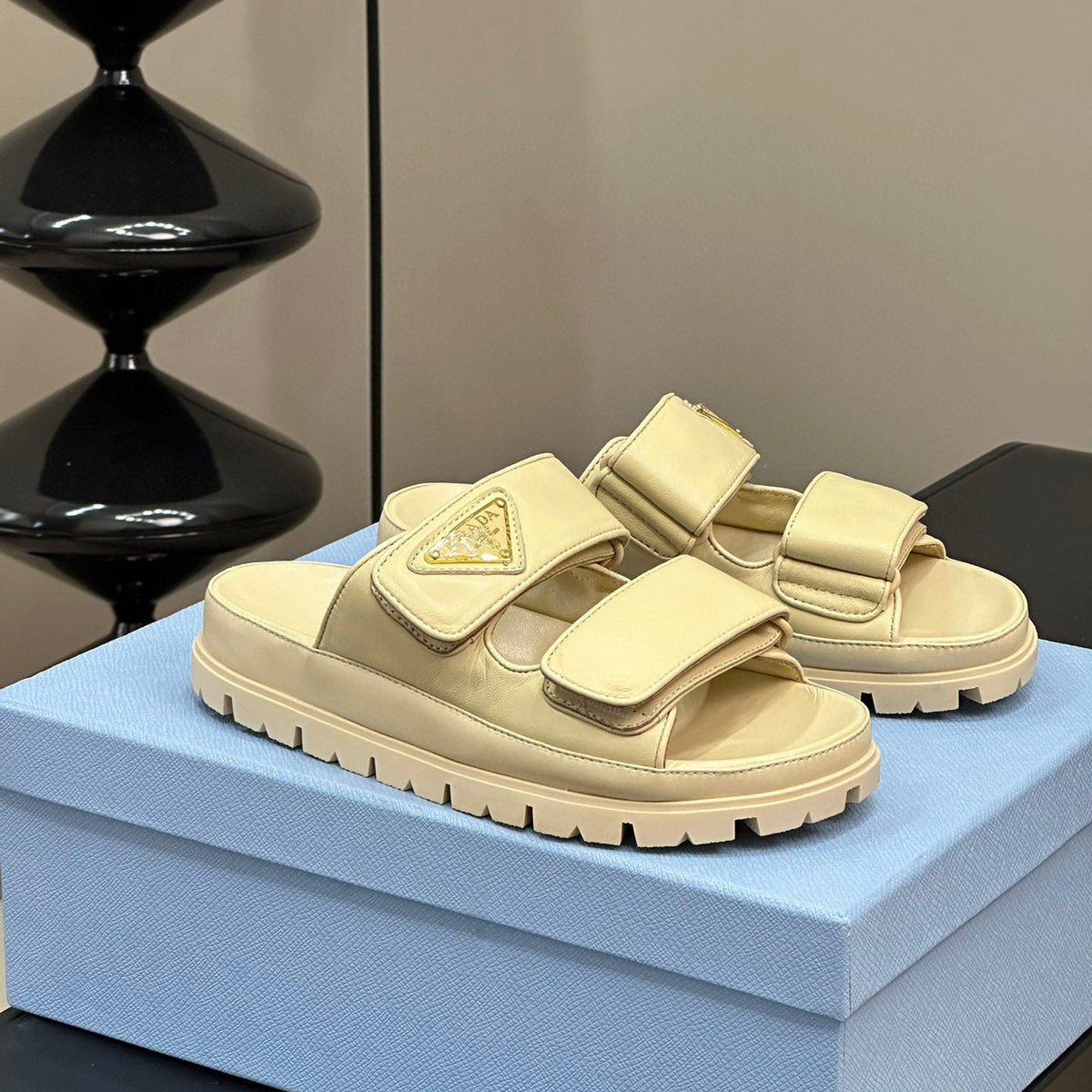Shoes- Pd Nappa Leather Slides Luxury Lifestyle Designer Footwear