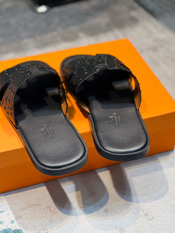 Hermes shoes Style 015 - logo and branding close-up