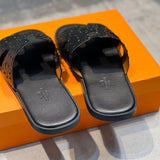 Hermes shoes Style 015 - logo and branding close-up