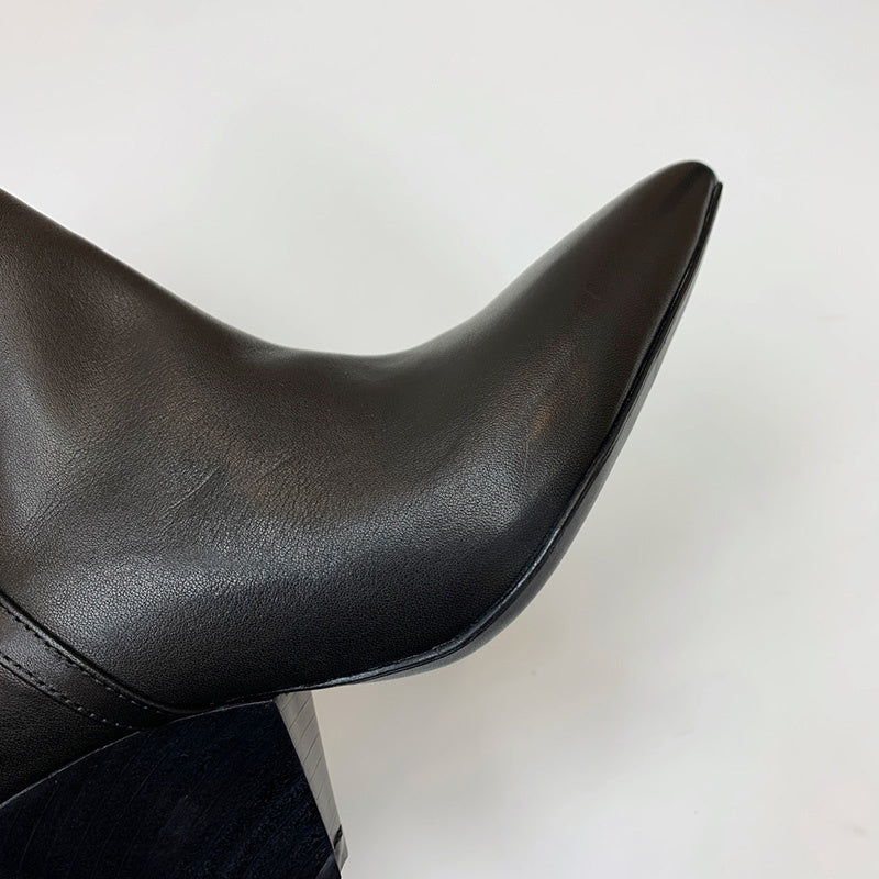 Close-up of Saint Laurent shoes craftsmanship