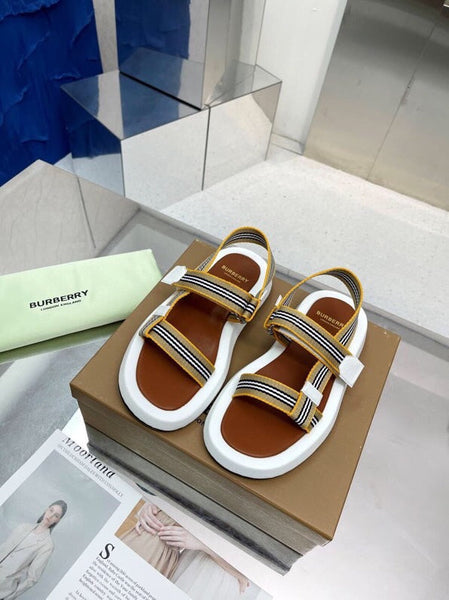 Burberry shoes Style 035 - front view, iconic logo design