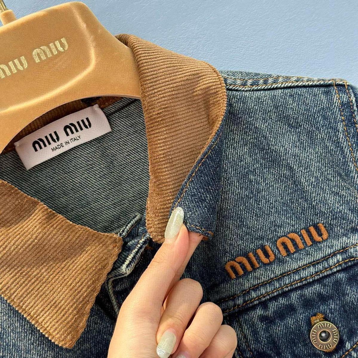 Jackets- Miu M Denim Jacket Stylish Everyday Designer Outerwear