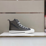 Burberry Grey Combat Boots - Toe Detail View