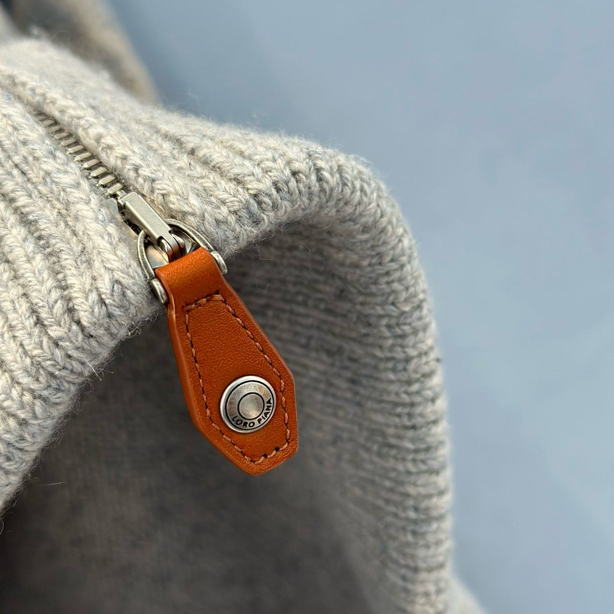 Sweaters- Loro P Zip Sweater Luxury Designer Knit Sweater