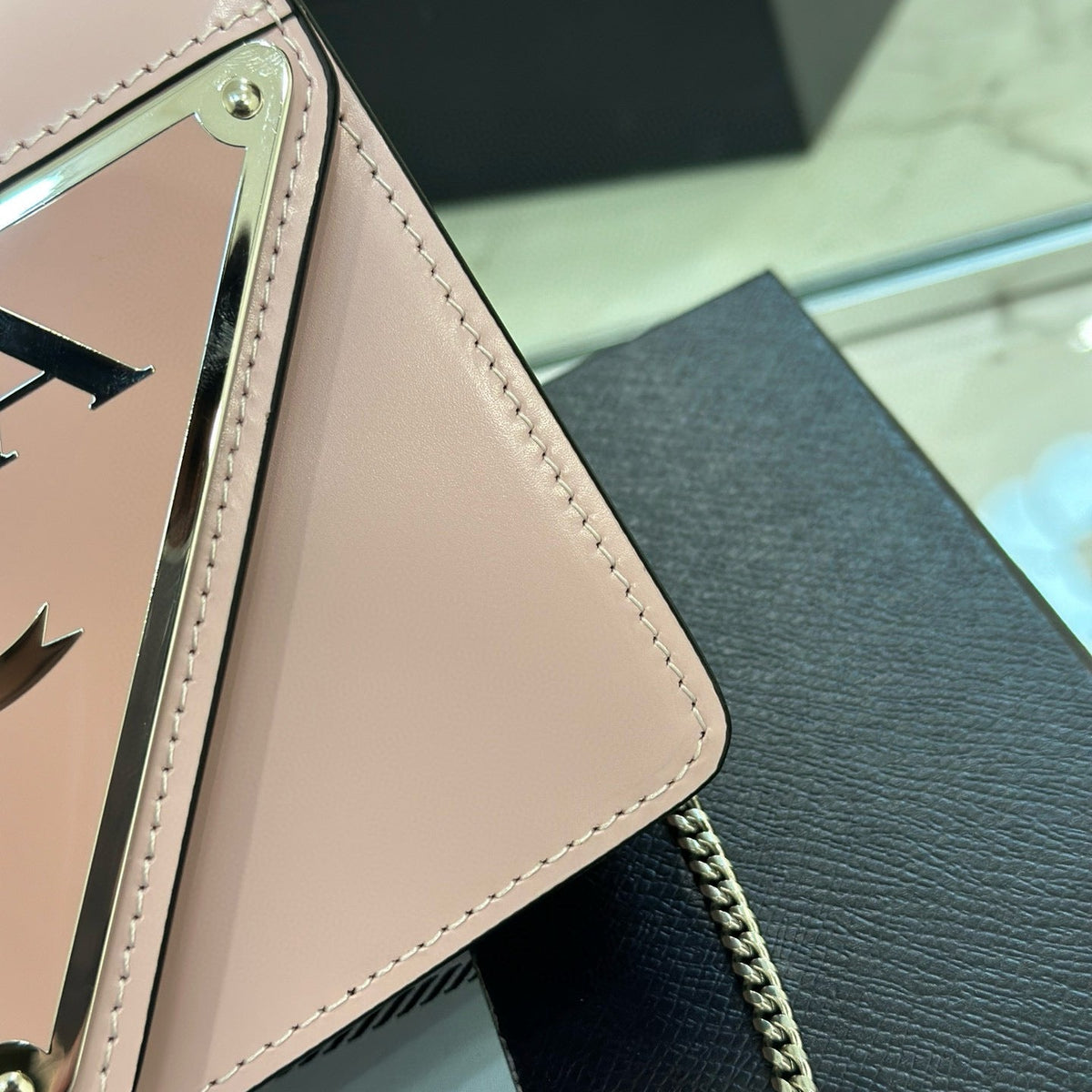 Bags- Pd Triangle Logo Buffed Shoulder Bag Elegant Everyday Designer Handbag