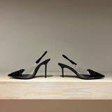 Close-up of Saint Laurent shoes craftsmanship